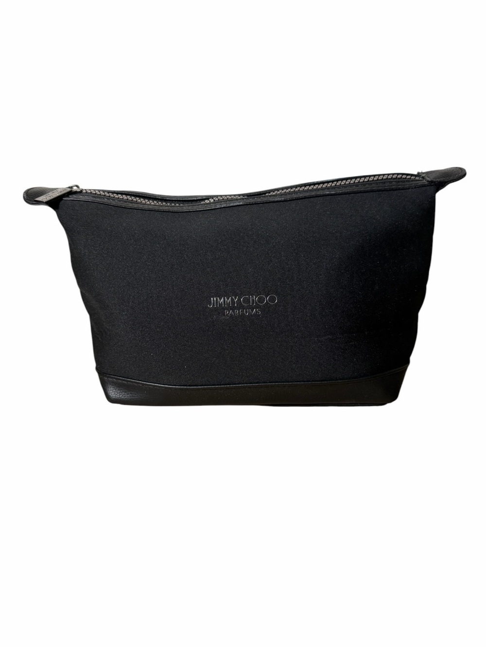 Jimmy Choo Black Parfums Zip Cosmetic Pouch